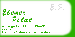 elemer pilat business card